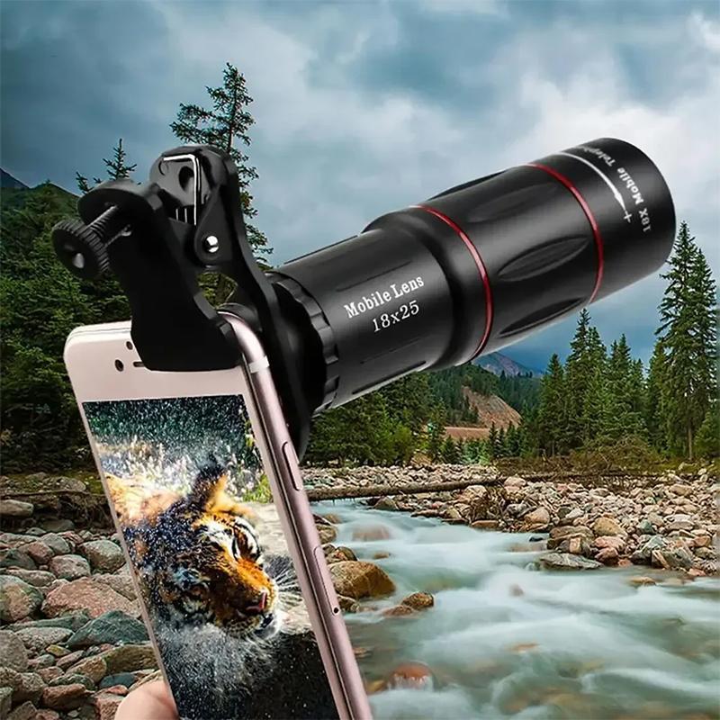 18X25 Long Focus Phone Lens, 1 Count Portable High Power Zoom Phone Telescope, Outdoor Photography Telescope for Camping & Hiking