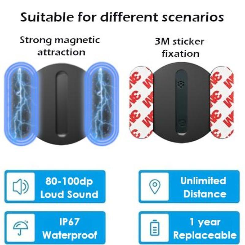 Mini Hidden Car Tracker, Car GPS Tracker with Weatherproof Magnetic Case, Car Locator, Air Tracking Tag with Apple Find My for Location Keys, Wallets