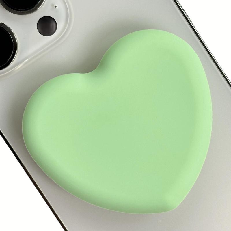 Cute Heart-Shaped Phone Grip Stand Holder, Multipurpose Foldable Desktop Stand and Adhesive Grip, Hands-Free Viewing and Stable Support for Smartphones Tablet