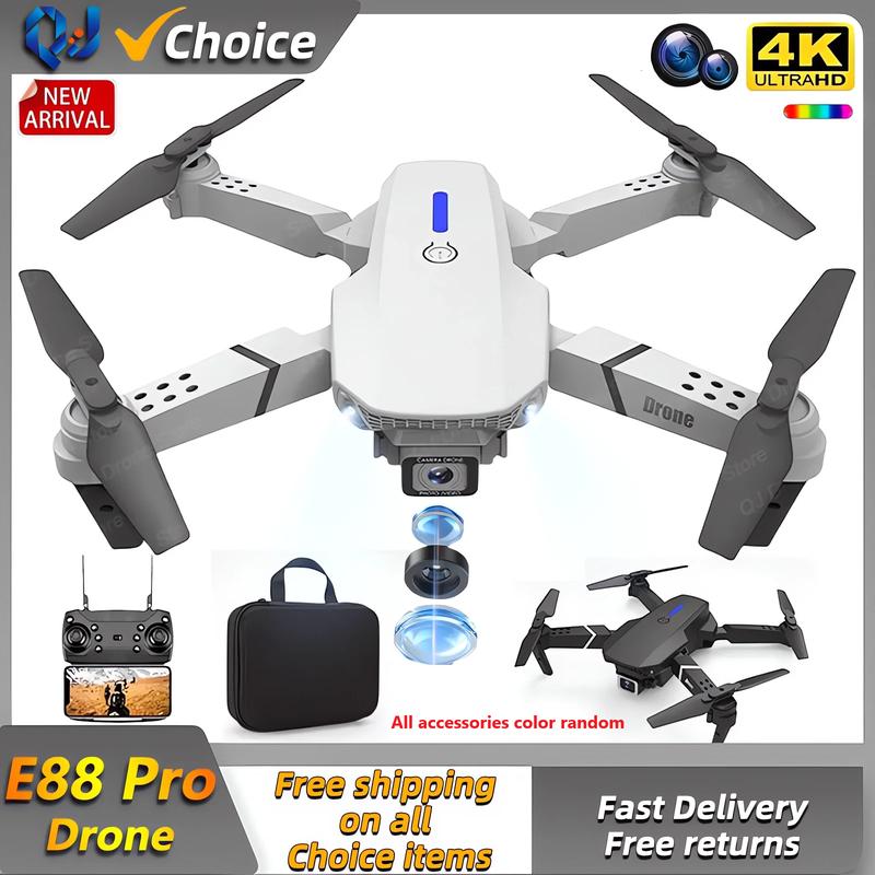 2024 E88Pro RC Drone 4K Professinal With 1080P Wide Angle HD Camera Foldable Helicopter WIFI FPV Height Hold Gift Toy Folding