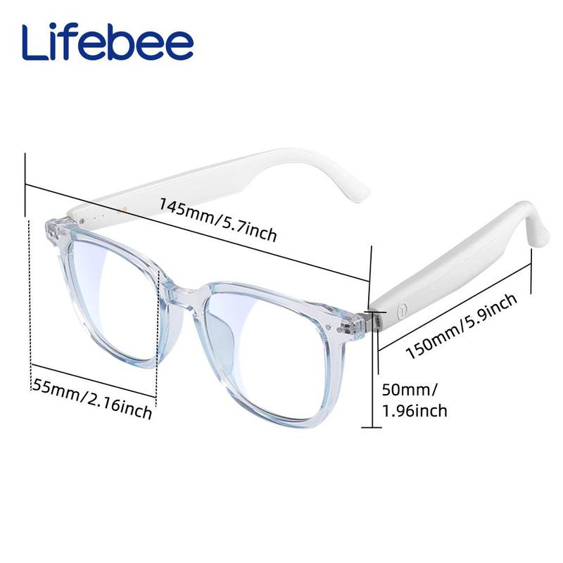 LIFEBEE Smart Light-sensitive Color Changing Glasses, Smart Glasses, Lightweight Portable Smart Glasses for Playing Music & Answering Calls