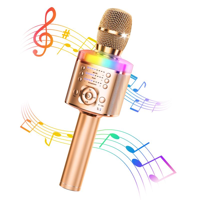 LEO WAY Microphone Portable karaoke Wireless Smart Mics Machines, Audio Smartphone Mics musical toys gift for kids Prank Sound changer for Halloween and Christmas gifts Birthday christmas 2024 ornament