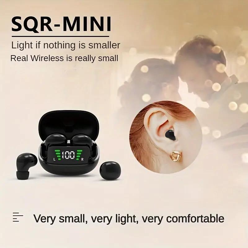 In-ear Design Wireless Earphone, Noise Cancelling Headphone with Built-in Mic, Bluetooth-compatible Earbuds for Work, Class & Sleep