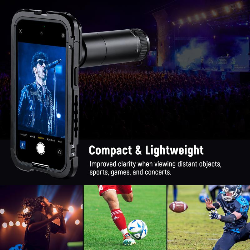 NEEWER LS-36 HD Telephoto Lens for Phone Cage with 17mm Lens Thread