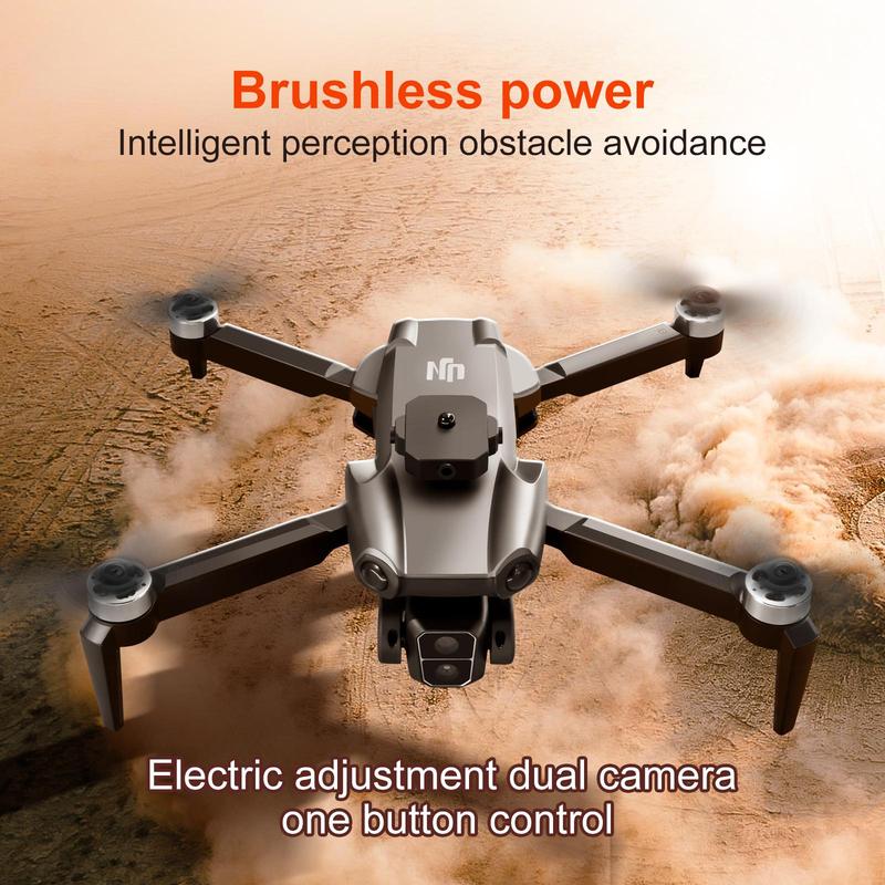 UJV  M9-2batteries Brushless Motor Dualcameras Aerial Drone -5Ox FOCus HDPixel, Level 4 Wind Resistant Drone, .Outdoor Aerial Photography Flyer forSocial Sharing, Birthday, ChristmasGifts for Kids Accessories