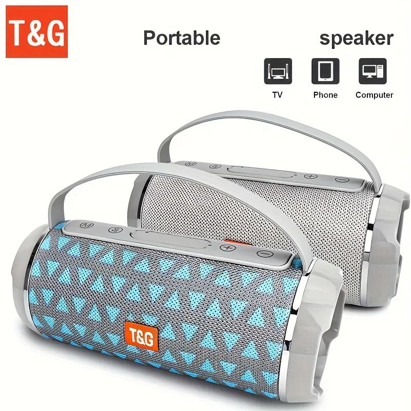 TG116C Outdoor Portable Upright Wireless Compatible Speaker, Cute Little Cube Speaker Music Player, Support USB  TF  FM Radio Music, Stereo Ultra Bass Speaker, Connect With Mobile Phone Tablet TV, With Charging Cable And Auxiliary Cable,