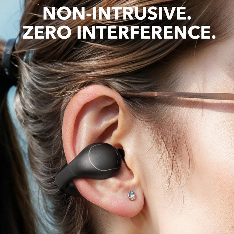 soundcore C40i by Anker, Open-Ear Earbuds, Clip-On Headphones, Flexible Joint Design,  Button Controls, Lightweight Comfort, Stable Fit with Attachable Ear Grips, Expansive Drivers for Clear Sound