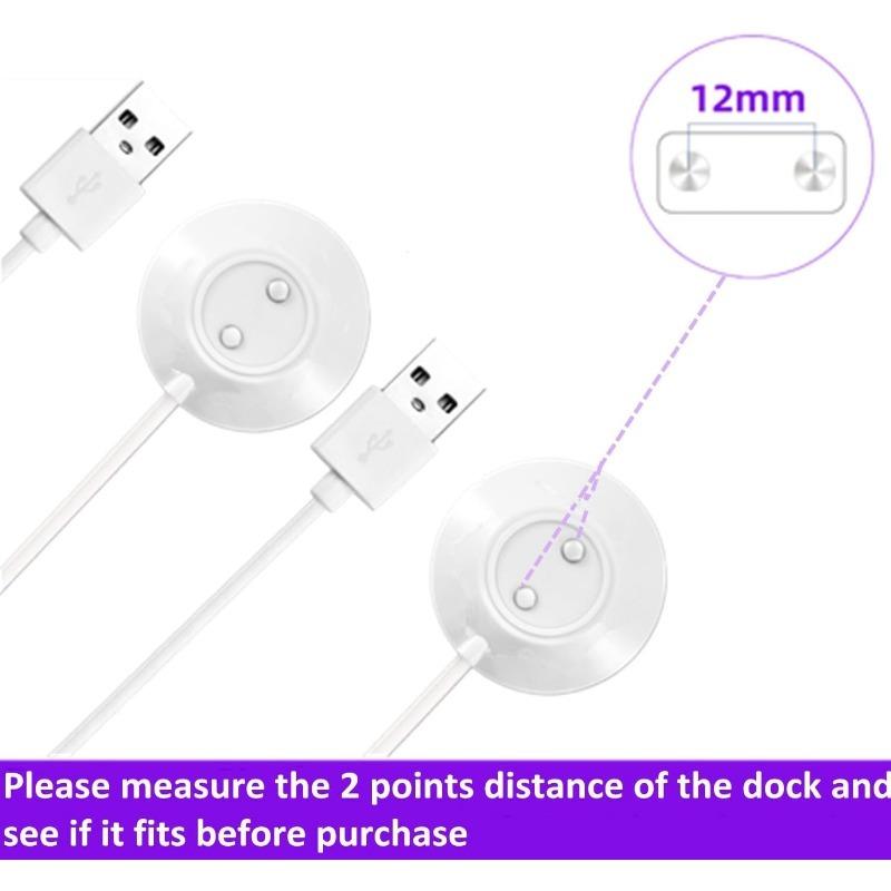 Rose Charger, Replacement Rose Standing Base Dock Station, Magnetic Fast Charging USB Cable Charger for Rose - 2 Pack, 2.5 Ft