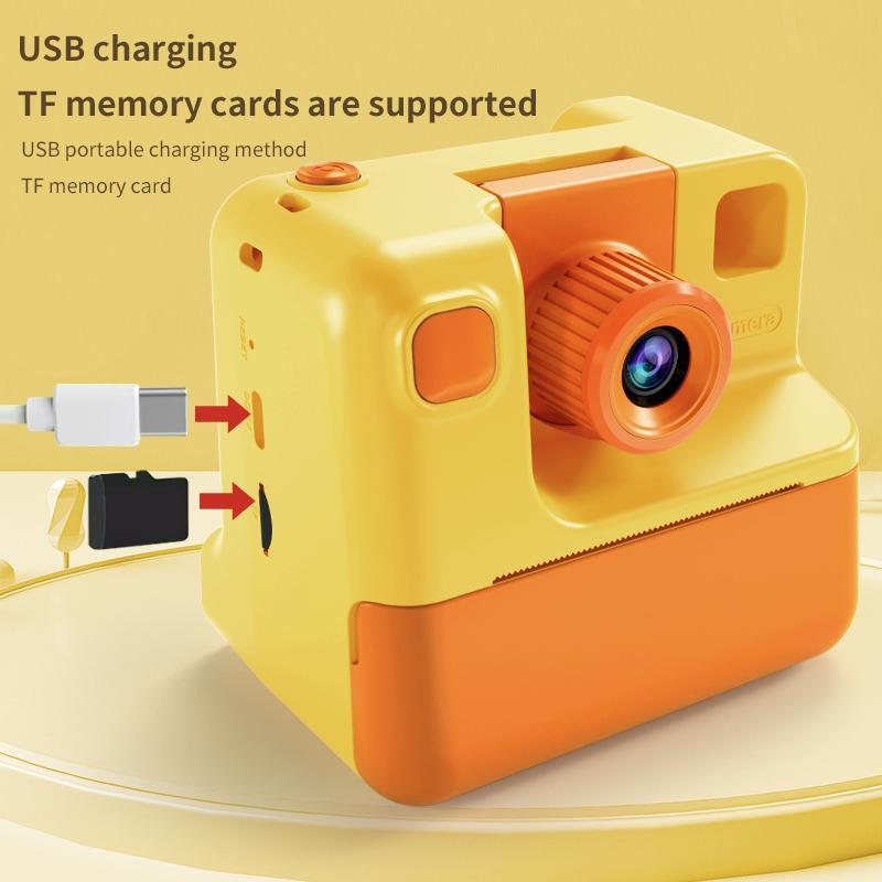 KGG Kgg Student Multi-function Mini Print Digital Camera, 1080P HD Digital Camera, Paper Ink-free Thermal Print Camera, Instant Imaging Camera