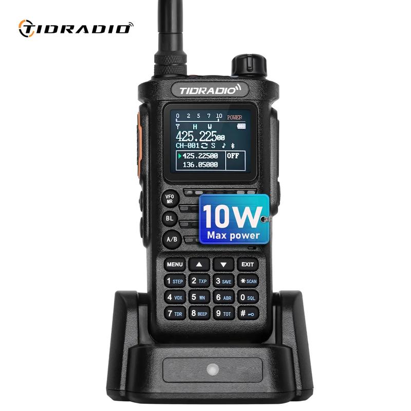 2nd Gen TD-H8 TIDRADIO  GMRS Ham Radio 10Watt 2500mAh Battery Capacity Solid Performance Walkie Talkie Handheld Two-Way Radio Wireless Programming Module with Repeater List