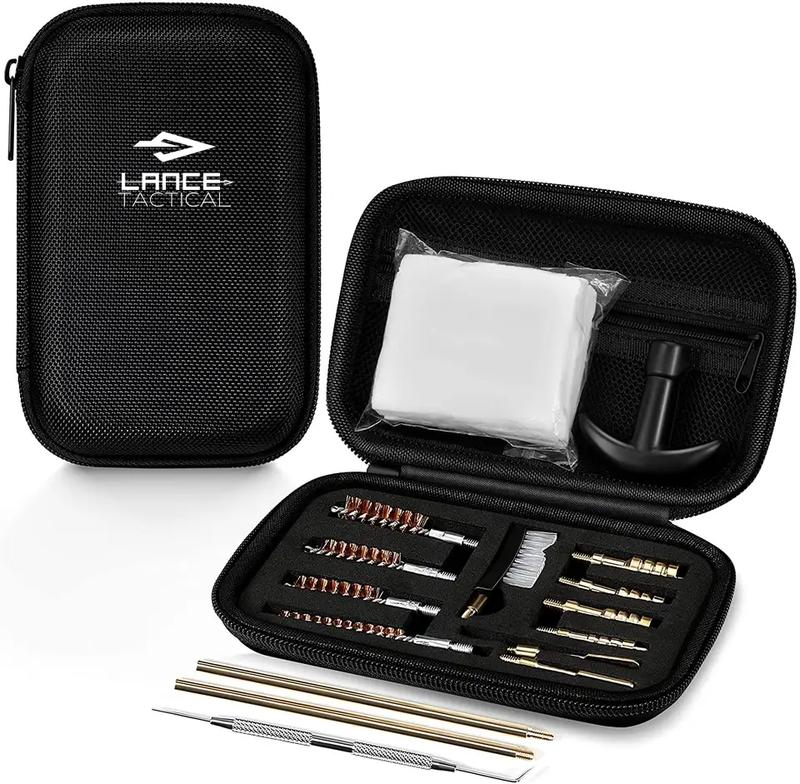 LANCE Tactical Ultimate Gear Cleaning Kit with Riptide Armory Advanced Cleaner & Oil, TacticalMat, and Over 300 Cleaning Patches Camera Smartphone