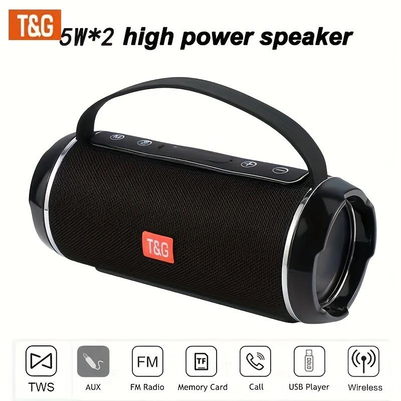 TG116C Outdoor Portable Upright Wireless Compatible Speaker, Cute Little Cube Speaker Music Player, Support USB  TF  FM Radio Music, Stereo Ultra Bass Speaker, Connect With Mobile Phone Tablet TV, With Charging Cable And Auxiliary Cable,