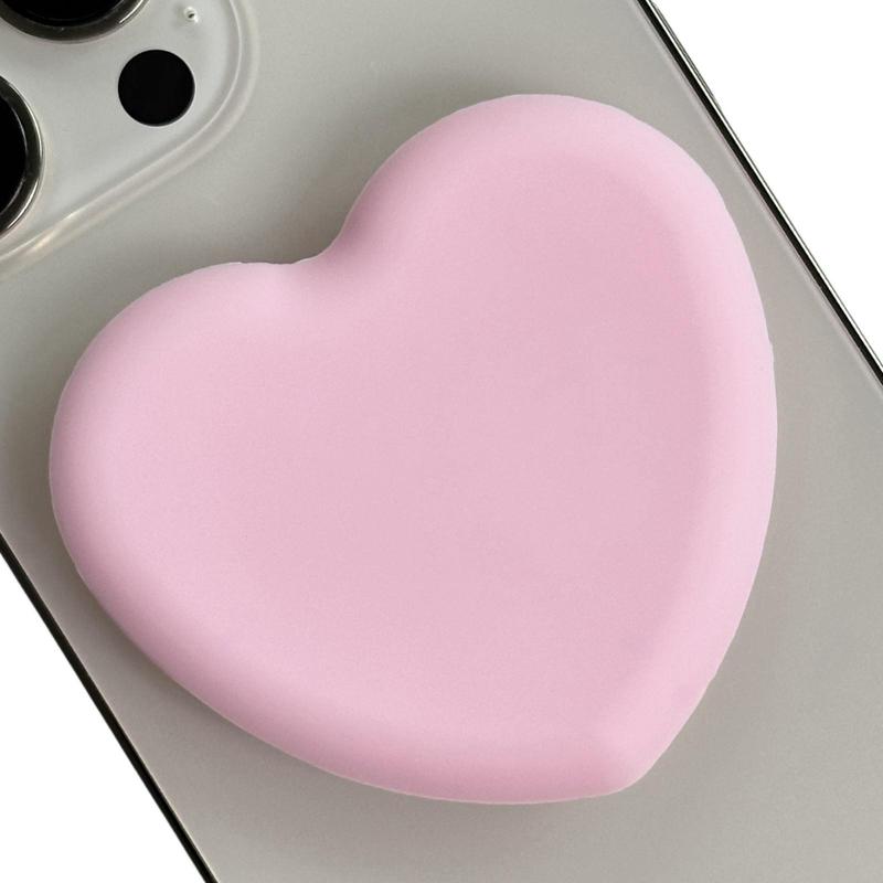 Cute Heart-Shaped Phone Grip Stand Holder, Multipurpose Foldable Desktop Stand and Adhesive Grip, Hands-Free Viewing and Stable Support for Smartphones Tablet