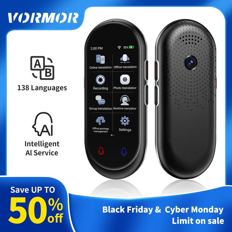 Vormor Language Translator Device, Portable Translator with 138 Languages & 3.1