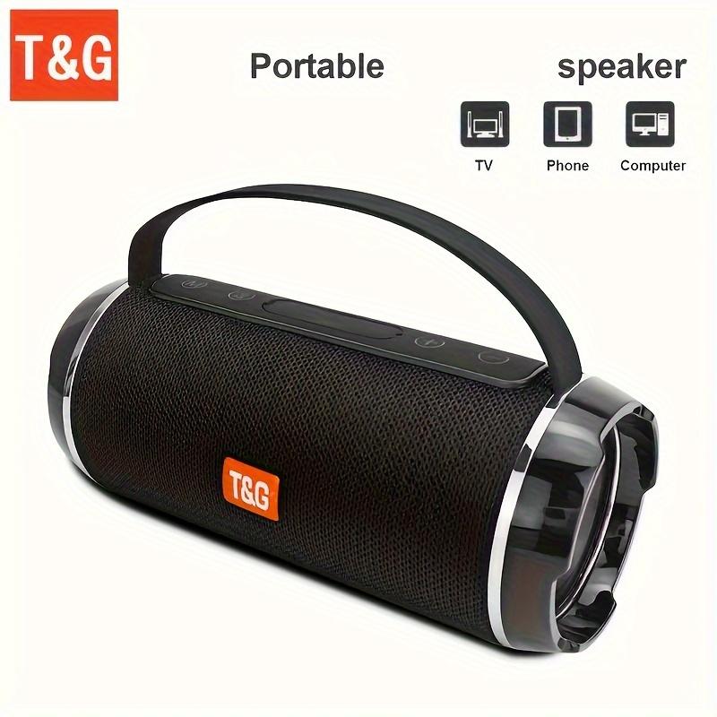 TG116C Outdoor Portable Upright Wireless Compatible Speaker, Cute Little Cube Speaker Music Player, Support USB  TF  FM Radio Music, Stereo Ultra Bass Speaker, Connect With Mobile Phone Tablet TV, With Charging Cable And Auxiliary Cable,