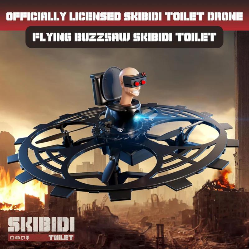 Force1 Officially Licensed Skibidi Toilet Toy RC Drone- Jetpack Flying Buzzsaw Mini Drone, Headless Mode, Altitude Hold, Speed Control, Rechargeable 2.4GHz Remote Control Drone