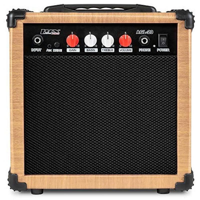 20 Watt Electric Guitar Amplifier with Built-in Speaker, Green, Blue, Mahogany, Natural - YOUTH MUSIC