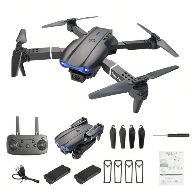 HUHU New E99 K3 Professional RC Drone With Dual Cameras, Dual Batteries, Dual Folding RC Quadcopter Height Control Toy, Holiday Gift, Cheap Indoor And Outdoor Drone