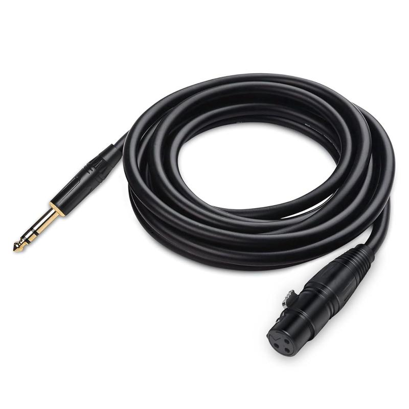 XLR  10ft 3M, Female XLR to 1 4 (6.35mm) TRS Stereo with 1 8 (3.5mm) Stereo Adapter, XLR Microphone  Jack Balanced Signal Interconnect