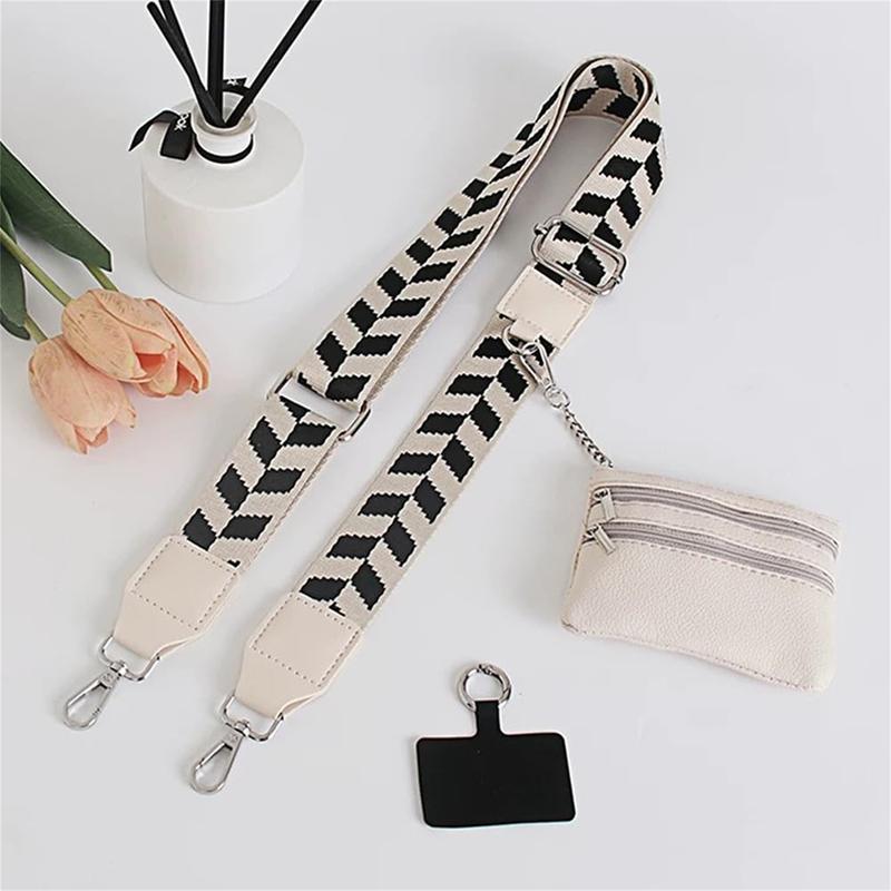 Clip and Go Strap for Phone with Wallet Crossbody,Phone Strap with Zippered Pouch,Adjustable Phone Strap Crossbody, Suitable for Christmas, Halloween, birthday, Valentine's Day gift