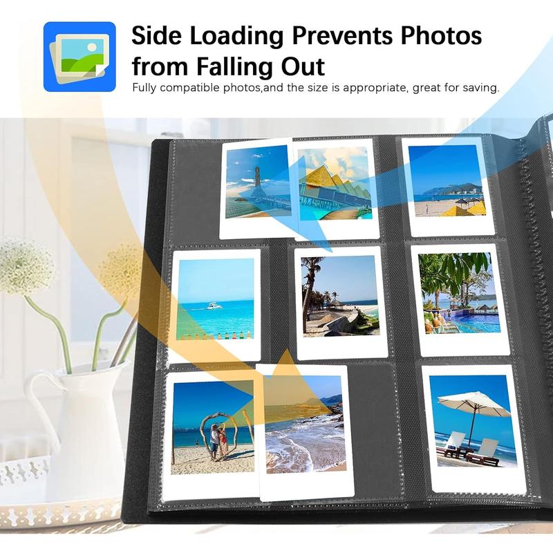 432 Pockets Photo Album for Fujifilm Instax Mini Camera, Polaroid Camera, for Fujifilm Instax Mini 12 11 9 40 99 90 8 7 Evo LiPlay Instant Camera, Polaroid Snap PIC-300 Z2300 Instant Camera (Black)