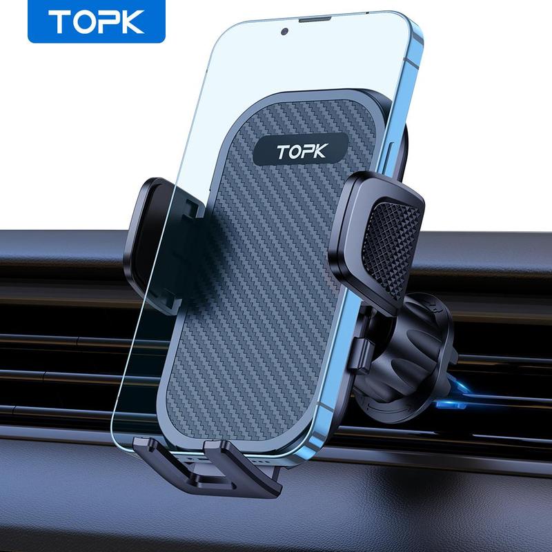 TOPK Car Air Vent Phone Holder, Adjustable Car Phone Holder with Gravity Sensor, Universal Car Interior Accessories for Most Phones