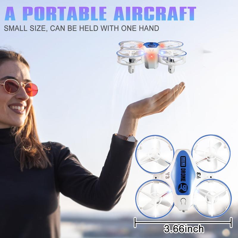 Mini Drones for Kids with Multicolor LED Lights Long Flight Time Three Speeds 360 Flip