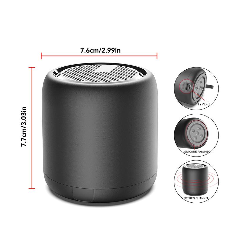 Portable IPX4 Waterproof Bluetooth Speakers, Wireless Speaker with 24H Playtime,Stereo Sound Bluetooth 5.0, 1200mAh Wireless Stereo Pairing, Speaker for Home, Outdoors, Travel,Christmas Gifts,Black Friday