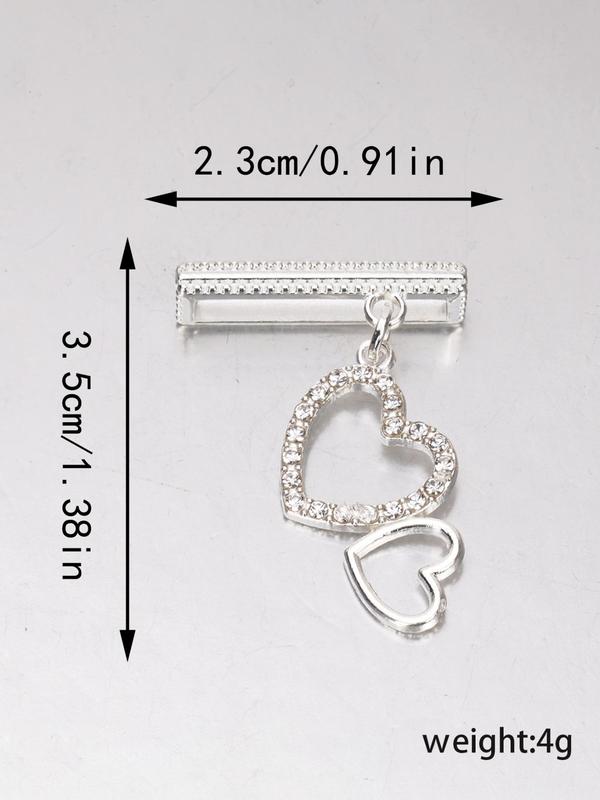 Double Heart Design Rhinestone Decor Watch Band Decoration Ring for Smart Watches Silicone Strap 38 40 41 42mm, Fashionable Watch Strap Charm, Watch Accessories