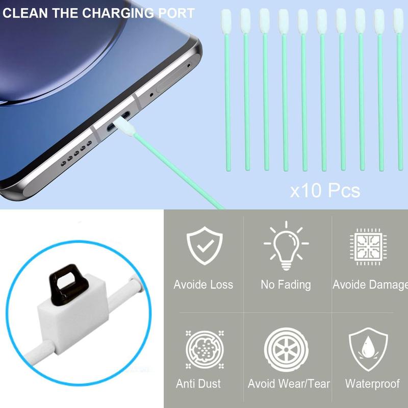 10 Packs iPhone Dust Plugs, Lightning Charging Port Protective Cover, with Plug Bracket, Storage Box, Compatible with iPhone 14 13 12 XS XR 8 7 SEEquipped with Speaker Dust Screen and Cleaning Tools