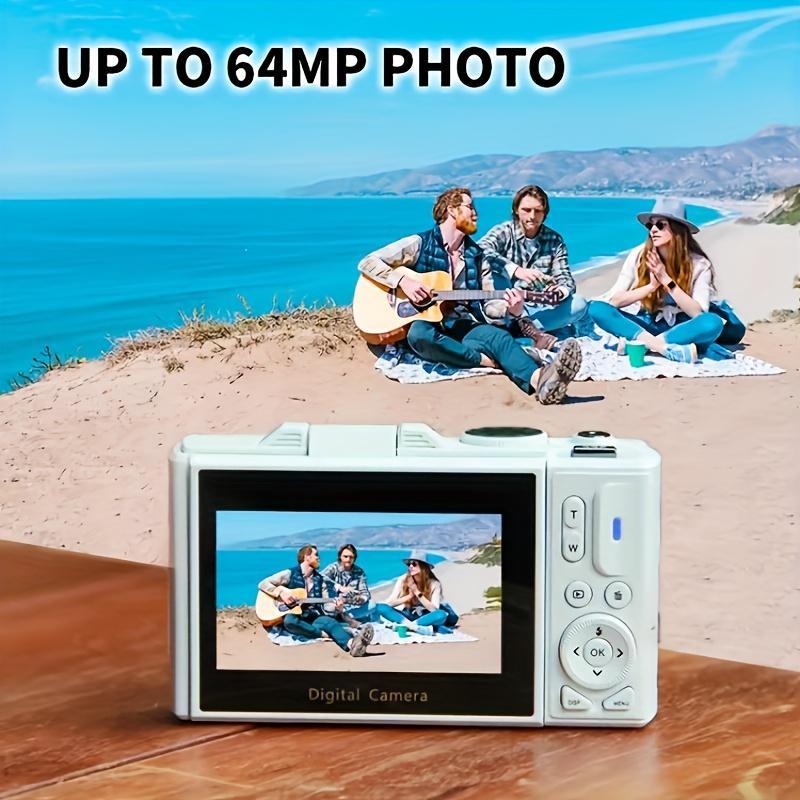 4K 64MP High-definition Digital Camera with Accessories, 2.8-inch Screen 18X Zoom Photo Video Photography Camera with 32GB Storage Card, As a Birthday Gift for Boys & Girls, Digital Camera for Photos