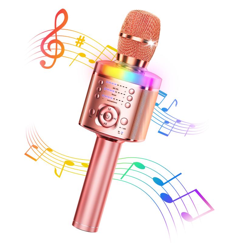 LEO WAY Microphone Portable karaoke Wireless Smart Mics Machines, Audio Smartphone Mics musical toys gift for kids Prank Sound changer for Halloween and Christmas gifts Birthday christmas 2024 ornament