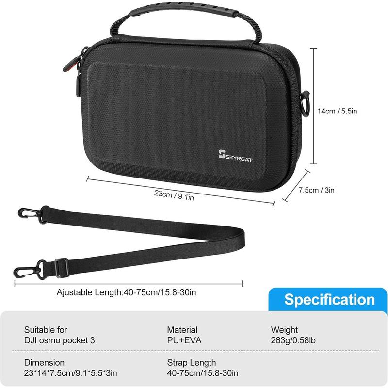 Portable PU Storage Protective Bag for DJI Pocket 3 Creator Combo Accessories