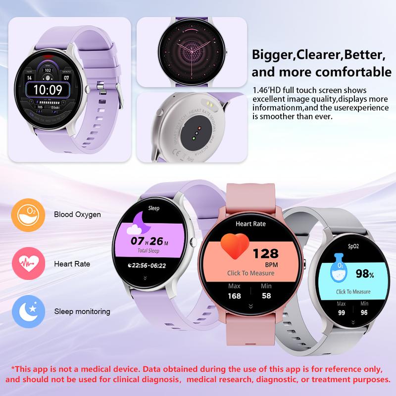 Multifunctional Men Women's Smartwatch with Answer Make Calls 100+ Sports Modes Message Reminder, IP68 Waterproof Smart Watch for Android & iOS, Men's Tech Gadgets 2024