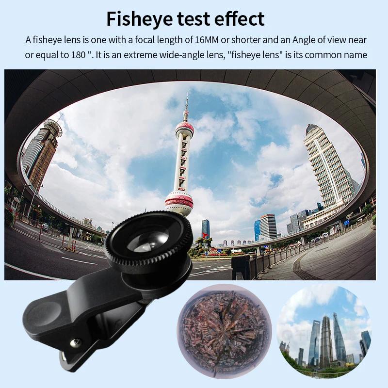 3in1 Fisheye Wide Angle Micro Camera Lens