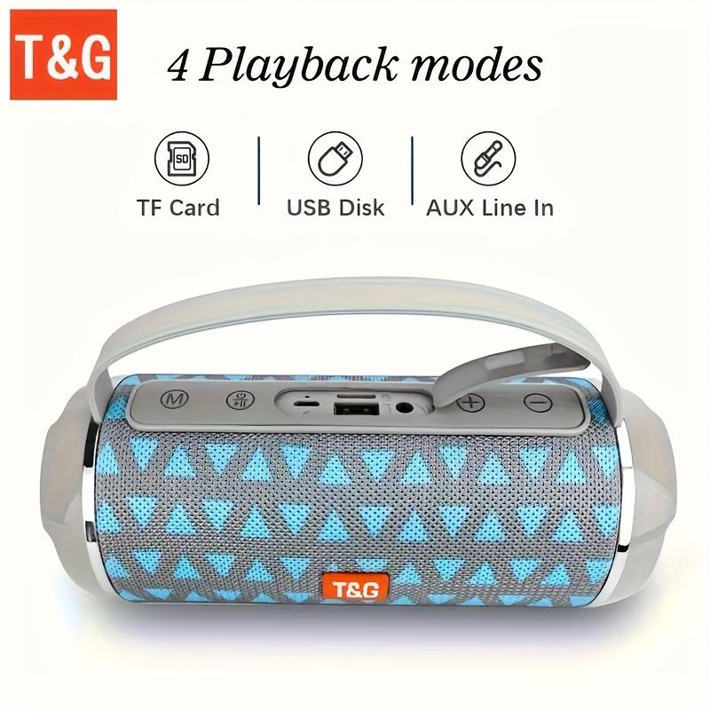 TG116C Outdoor Portable Upright Wireless Compatible Speaker, Cute Little Cube Speaker Music Player, Support USB  TF  FM Radio Music, Stereo Ultra Bass Speaker, Connect With Mobile Phone Tablet TV, With Charging Cable And Auxiliary Cable,