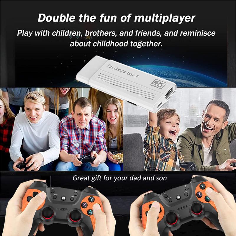 M16  30000+ retro Game Stick, retro game console, Revisit Classic Games Stick, retro play Plug and Play Video Games Stick, Multiple emulators, 4K HDMI Output, Premium Competitive Dual Controllers