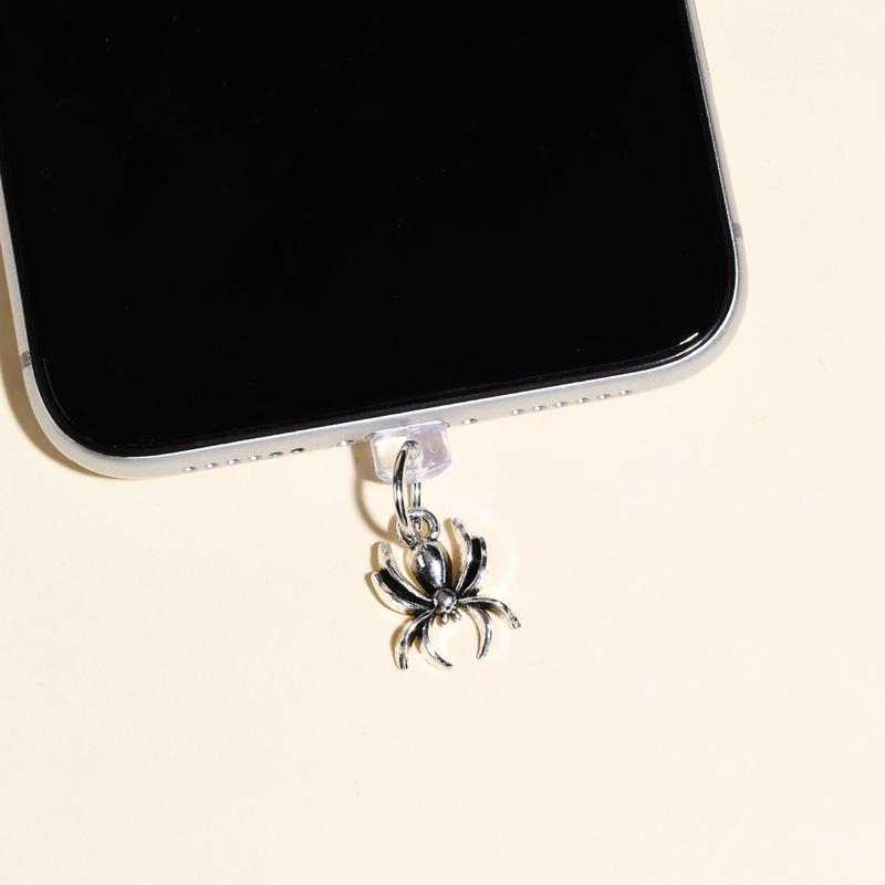 Creative Spider Design Phone Dust Plug, Phone Dust Plug, Phone Dust Plug Suitable for iPhone and Type-C Interface Mobile Phone