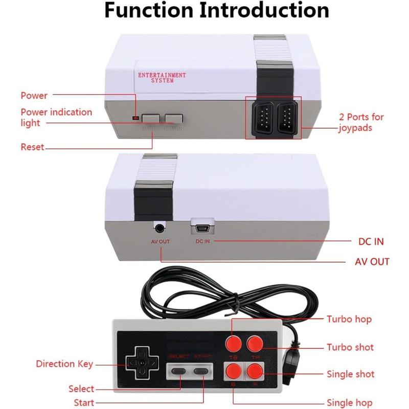 Retro Classic Game Console,Classic Video Games System Built-in 620 Games and 2 Classic Edition Controllers,Av Output Plug and Play,Retro Toys