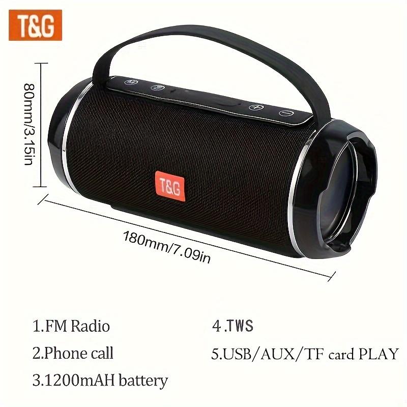 TG116C Outdoor Portable Upright Wireless Compatible Speaker, Cute Little Cube Speaker Music Player, Support USB  TF  FM Radio Music, Stereo Ultra Bass Speaker, Connect With Mobile Phone Tablet TV, With Charging Cable And Auxiliary Cable,