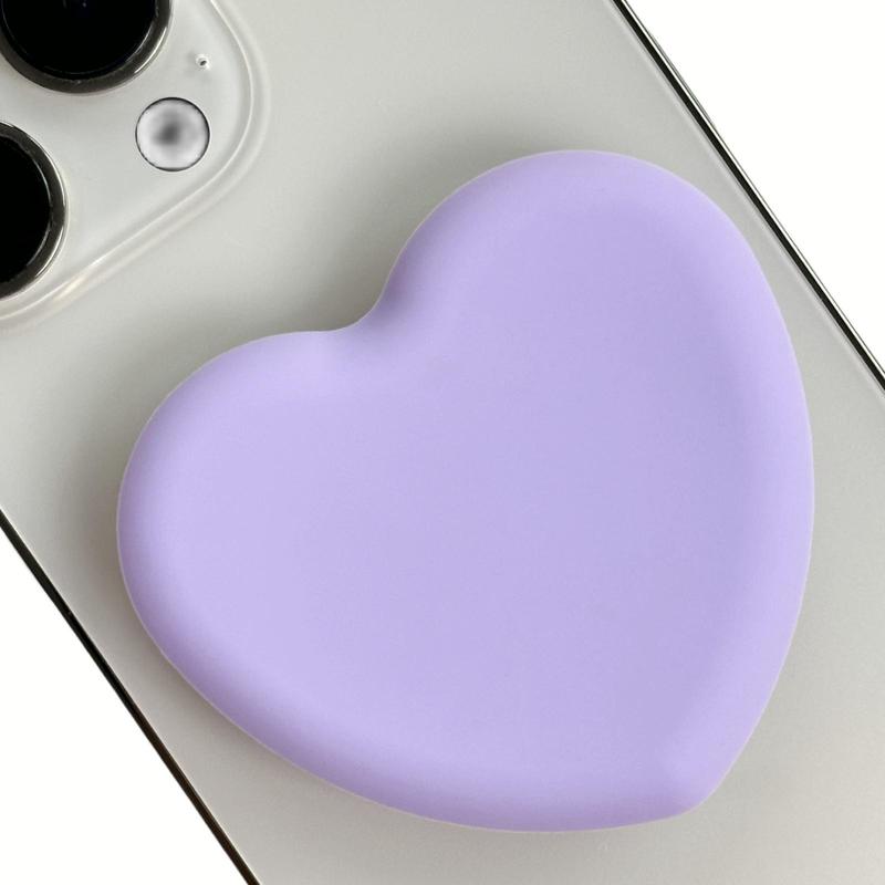 Cute Heart-Shaped Phone Grip Stand Holder, Multipurpose Foldable Desktop Stand and Adhesive Grip, Hands-Free Viewing and Stable Support for Smartphones Tablet