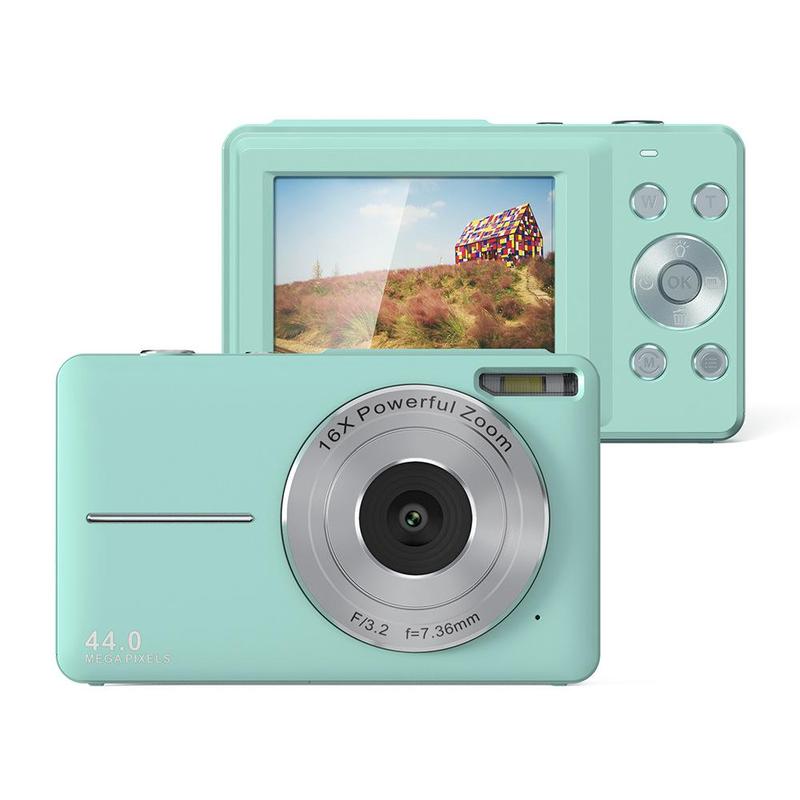 44MP 16X Zoom 1080P HD Digital Camera, Portable Mini Video Recorder, Antishake Camcorder, Digital Camera, Birthday Gift