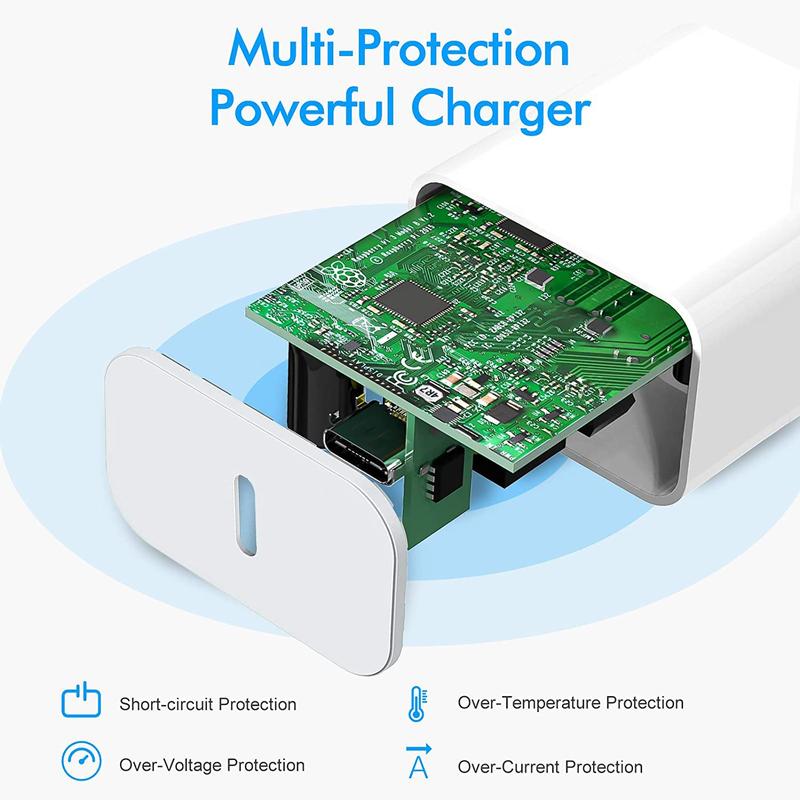 iPhone fast charger data cable, fast charger iPhone 20W PD USB C wall charger C-type power adapter Lightning data cable fast charging plug compatible with iPhone 14 13 Pro 12 11 XS Max XR X 8 Plus SE 2022, iPad