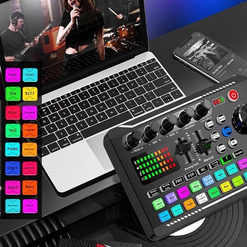 F998 Podcast Equipment Bundle, Podcast Studio Equipment, BM-800 Microphone Recording Studio Package, Live Sound Card Device for Streaming Live Broadcast