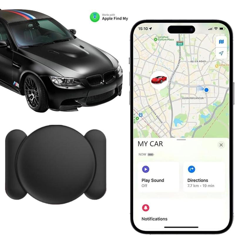 Mini Hidden Car Tracker, Car GPS Tracker with Weatherproof Magnetic Case, Car Locator, Air Tracking Tag with Apple Find My for Location Keys, Wallets