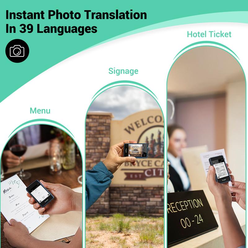 Fluentalk by Timekettle, T1 Mini Translator Device No WiFi Needed, Built in 1-Year Global Mobile Data, Supports 36 Languages and Photo Translation, Instant Language Translator for Travelling Blue
