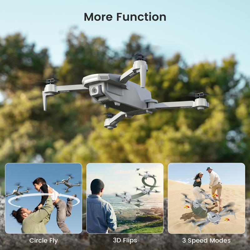 Holy Stone HS130 Drone No Application Required 1080P Camera 2 Chargeable Batteries 22 Minutes Flight Time Folding Indoor High-Speed Rotary Mode