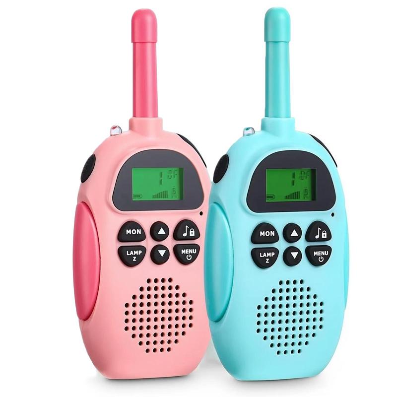 Rechargeable Walkie Talkie, Portable Handheld FM Radio Walkie Talkie with Lanyard, Outdoor Camping Game Equipment, Birthday & Festival Gift