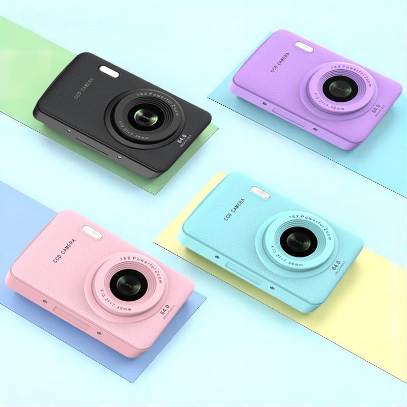 FHD 1080P Digital Camera with 16x Zoom Anti-Shake Compact Small Camera for Boys Girls Children Rechargeable Lens Rechargeable