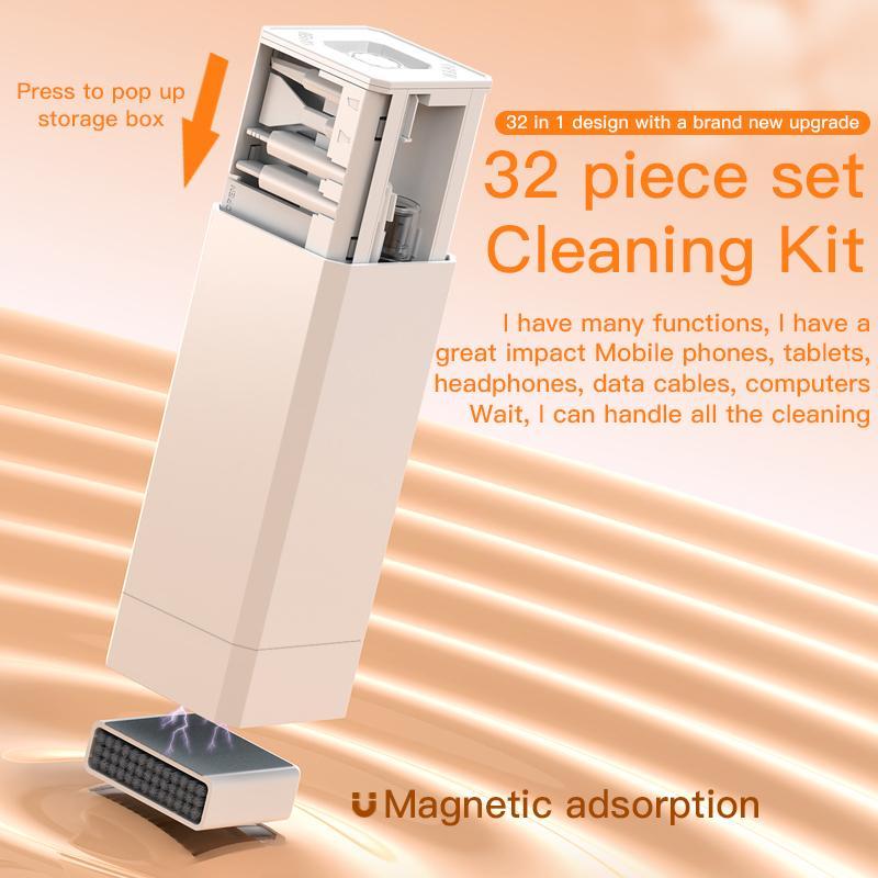 Digital Cleaning Tool Kit, 32 in 1 Multifunctional Phone Cleaning Tool, Professional Cleaning Tool for Phone, Tablet, Computer, Keyboard, Earphone